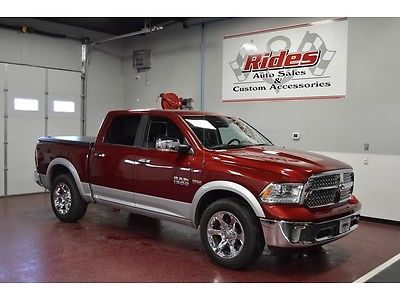 Ram : 1500 Laramie Low Miles One Owner Clean Title Black Leather 4x4 Truck Heated Seats
