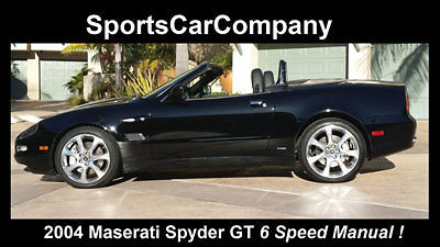 Maserati : Spyder 2dr Convertible GT 2004 maserati spyder gt 6 speed manual transmission black great inside out