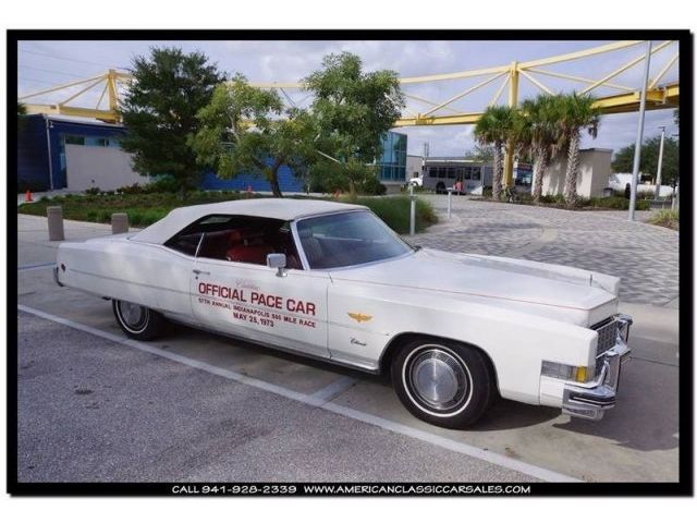 Cadillac : Eldorado Pace Car Documented 73 Indy 500 Pace Car Convertible. Only 71k Miles! Pristine ORIGINAL!!