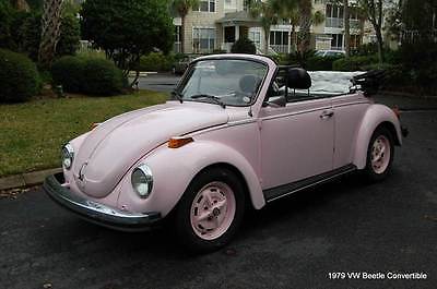pink volkswagen beetle vintage
