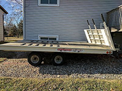 Sled Bed Snowmobile Trailer Drive on/off 12ft, tandem axle, aluminum, ATV