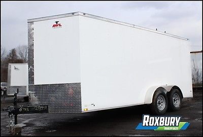 2017 Anvil 7x16 V-NOSE Enclosed Cargo Trailer 7K White 5 year warranty