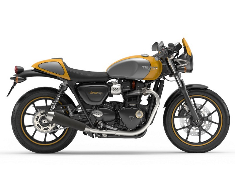 2017 Triumph Street Cup Racing Yellow/Silver Ice