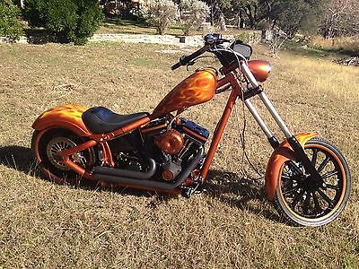 Custom Built Motorcycles : Chopper 2014 mango tango burnt orange chopper crazy head turner