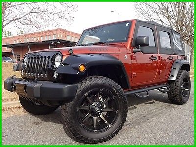 2014 Jeep Wrangler ONE OWNER CLEAN CARFAX WE FINANCE TRADES WELCOME 3.6L V6 MANUAL SOFT TOP HALF DOORS COPPERHEAD TOUCHSCREEN JL AUDIO LIFT FUEL BT