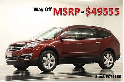 2017 Chevrolet Traverse MSRP$49555 AWD Premier Sunroof DVD GPS Siren Red New Navigation Heated Cooled Saddle Leather Captains 16 2016 17 Camera Bose