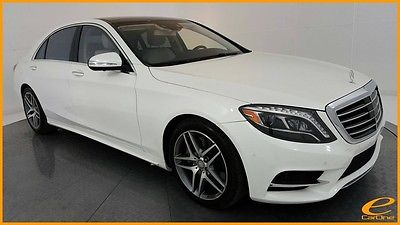 2014 Mercedes-Benz S-Class S550 4MATIC | AMG SPORT | P1 | REAR PKG | DISTRONI Diamond White Metallic Mercedes-Benz S-Class with 45,078 Miles available now!