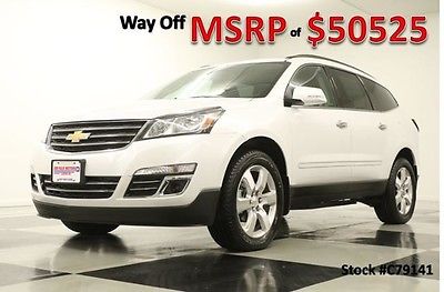 2017 Chevrolet Traverse Premier Sport Utility 4-Door New Navigation Heated Cooled Leather Player Captains 16 2016 17 White Pearl