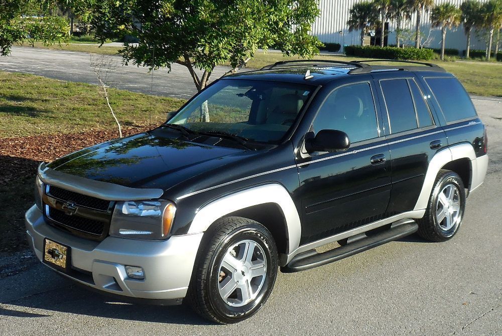 2007 Chevrolet Trailblazer GORGEOUS 4x4 LT~CERTIFIED CARFAX~SERVICE RECORDS BLACK/SILVER~SUNROOF~LEATHER~ALLOYS~HEATED SEATS~GROUP 2~SOLID TRUCK!08 09 10