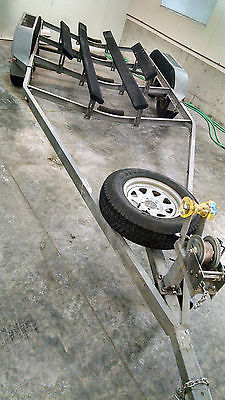 Galvanized Boat Trailer 17-21 ft Tandem Axle Fully Adjustable