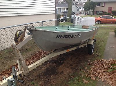 1997 14FT Sea Nymph Angler Aluminum Fishing Boat W/Trolling Motor and Trailer