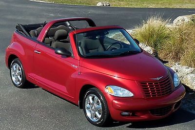 2005 Chrysler PT Cruiser CARFAX CERTIFIED TOURING TURBO CONVERTIBLE!! 57,148 MILES INFERNO RED AUTOMATIC~CHROME WHEELS~CD~LOADED~FUN! 06 07 08