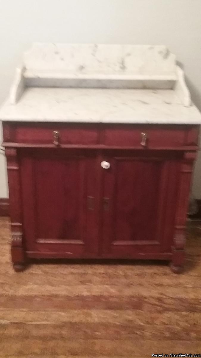 Antique Dry Sink with Marble Top