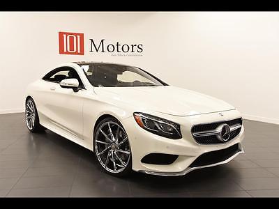 2015 Mercedes-Benz S-Class 4Matic Coupe 2-Door One Owner! 5200 Miles, Designo White, 22