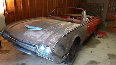 1961 Ford Thunderbird Convertible 1961 Ford Thunderbird Convertible Project - Red/Red - Complete Car