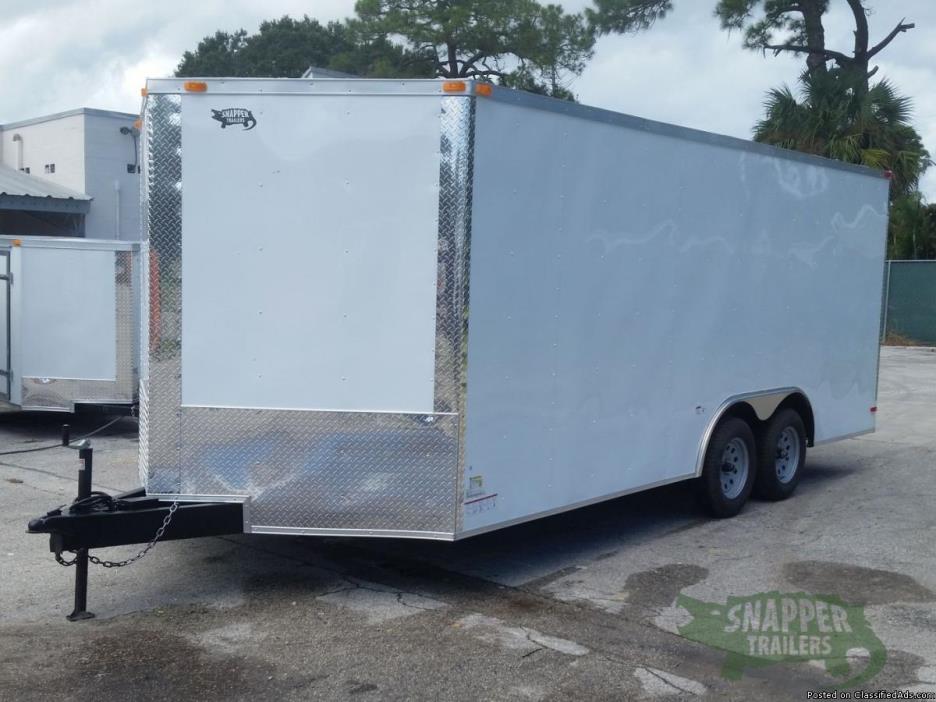 New trailers for sale!  8.5 ft. by18 ft. Vnose Trike Hauler with D-Rings