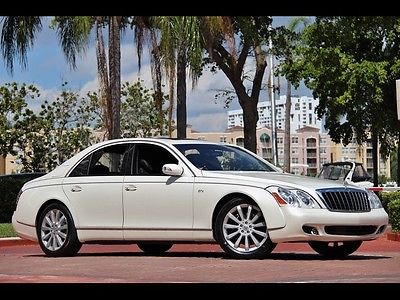Maybach S ONLY 38K $1,419.00 Month 2009 WHITE SOLAR ROOF CURTAINS TABLES DVD BLACK LEATHER