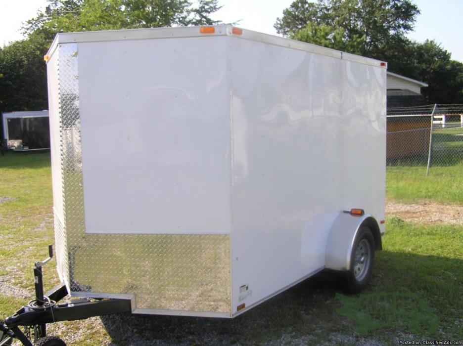 Brand NEW 7 x 10 foot White Ext Trailer with Extra 3 inch Height -NEW TRAILER!