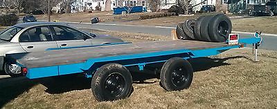 Heavy duty double axle trailer, new everything