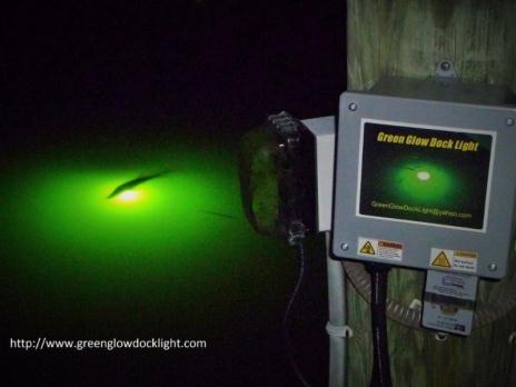 Green Glow Dock Light, Underwater Fish Lights, underwater dock light