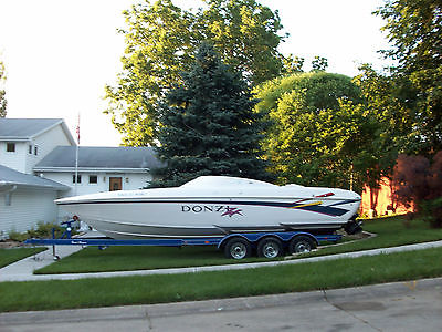 1998 502 Magnum Fuel Injected Donzi 280ZX 28 ft Speed Boat 3 Axle Eagle Trailer