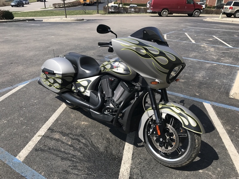 2014 Victory Motorcycles Cross Country Factory Custom Paint Suede Silver With Fl