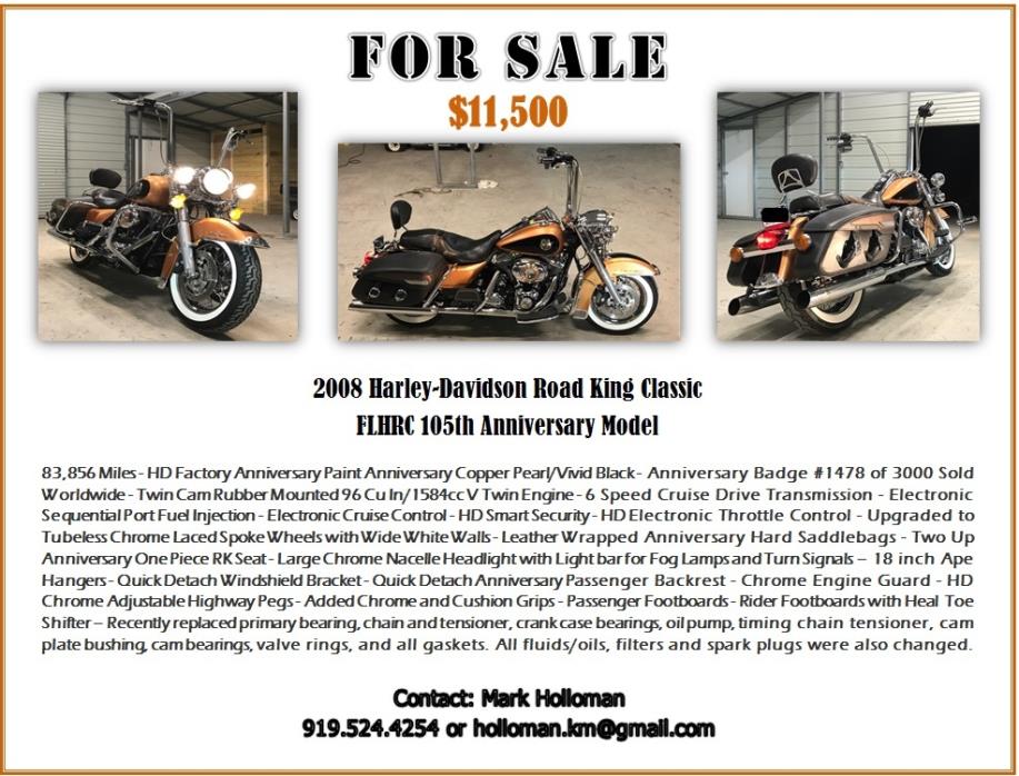 2008 Harley-Davidson ROAD KING ANNIVERSARY EDITION