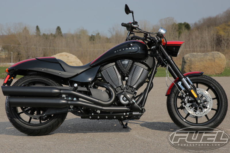 2016 Victory Motorcycles Hammer S Black w/Red Racing Stripes