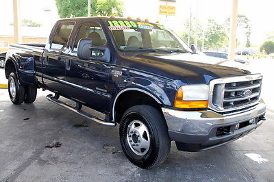 Ford : F-350 Lariat Dually 2001 ford f 350 turbo diesel 4 x 4 leather crew cab low miles