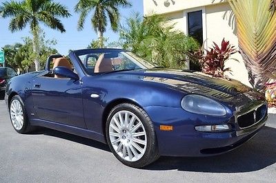 Maserati : Spyder GT 2002 maserati spyder gt convertible 390 hp blue metallic on tabacco leather
