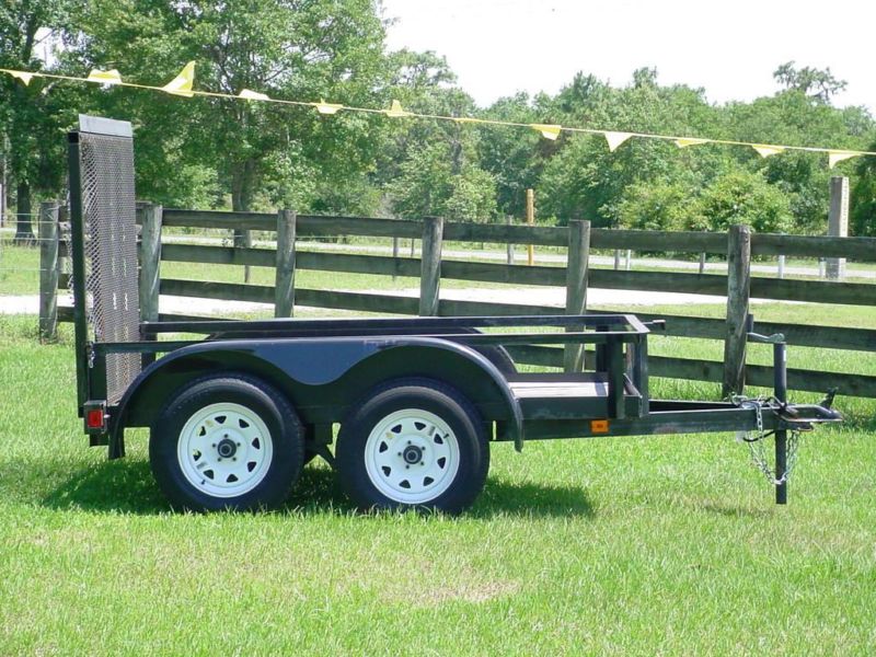 2012 TA trailer w/ ramp, 5' x 8'.  7K cap. Brakes both axles.