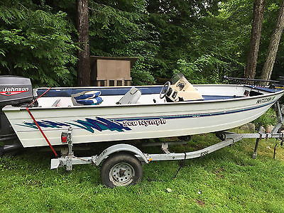 16' foot Aluminum Sea Nymph Fishing Boat, low hours 70hp Johnson motor