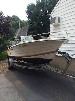 1983 Manatee Open Bow 17' Boat with 115 hp Johnson outboard
