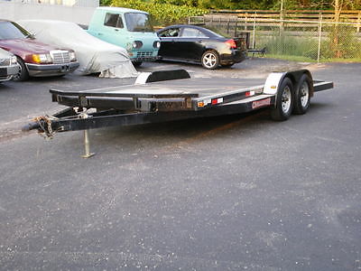 2009 IRONWORKS CHALLENGER 18FT CAR TRAILER, BUILD IN STORAGE COMPARTMENT