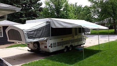 1992 Jayco Cardinal Deluxe Folding Expandable Popup Camper 17' Sleeps 4 Queen
