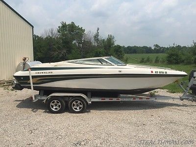 1999 Crownline 225 BR Open Bow Ski Boat with 2010 Alum. Trailer 265 Hours 225BR
