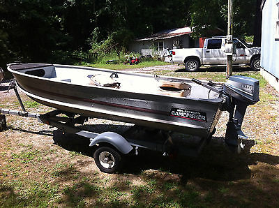 12' Jon Boat, 8 Hp Motor and Trailer (MD Titled)