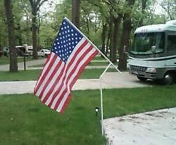3' x 5' flag with rotating RV flag pole for campground