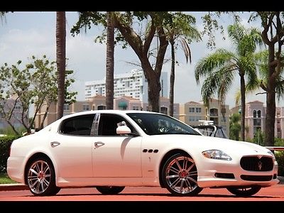 Maserati : Quattroporte Base Sedan 4-Door WHITE $390.00 A MONTH BLACK LEATHER BOSE NAV CHROMED WHEELS