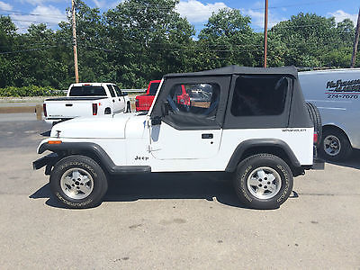 Jeep : Wrangler S Sport Utility 2-Door 94 white jeep wrangler super clean southern jeep no rust new top low miles