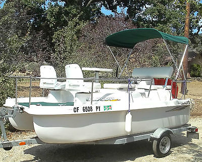 2002 El Debo Electric Pontoon Deck Boat 13.6 ft Excel Cosmetically & Mechanical