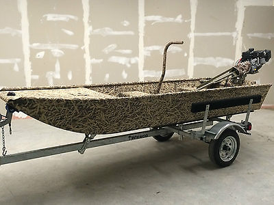 Low Country Backwater Series 1236 camo custom flat bottom jon boat & trailer