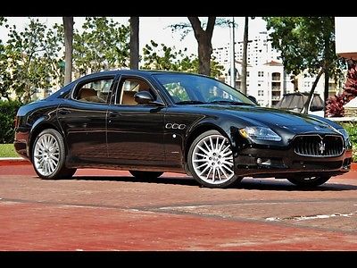 Maserati : Quattroporte S ONLY 11K $580.00 Mo BLACK 4.7 TAN LEATHER STITCHING PIPING HEATED SEATS SENSORS