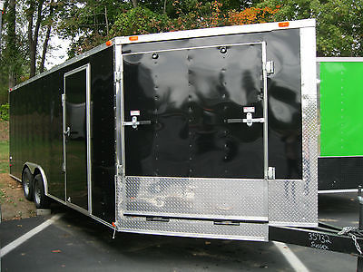 New 2016 8.5x20 V-NOSE Enclosed Trailer with 2 Ramps