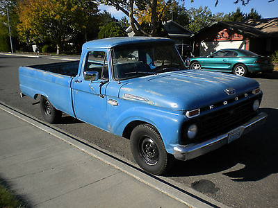 Ford : Other Pickups Base 1966 ford f 100 pickup truck nice solid truck original blue paint powerful v 8