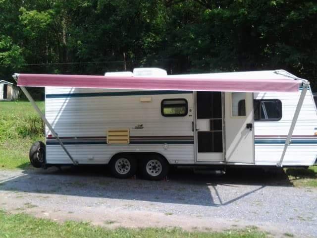 1997 SUNLINE TRAVEL TRAILER CAMPER 24 FOOT NEW POPUP AWINING WITH