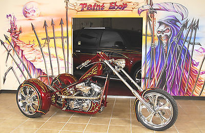 Custom Built Motorcycles : Chopper Chopper Kings Custom * GOLD KING TRIKE * Polished Harley 95