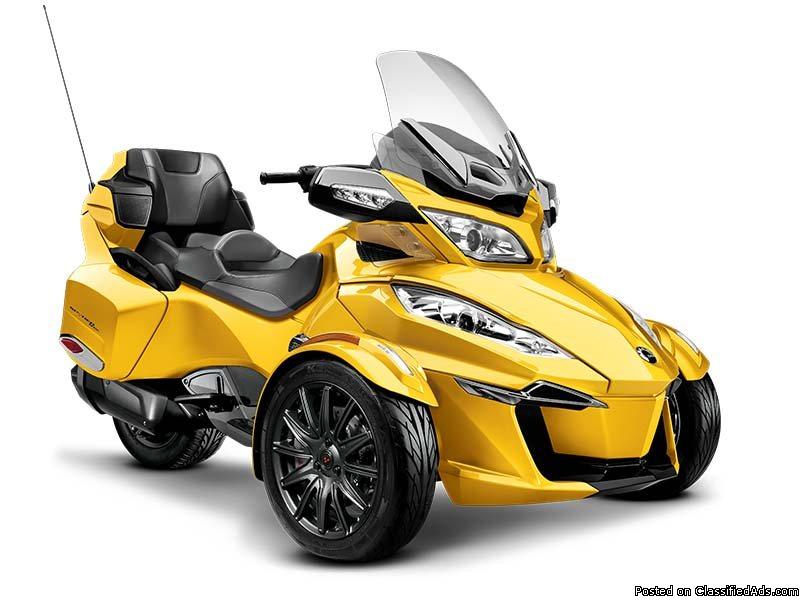 24 HOUR SALE PRICE! Brand New 2015 Can-Am Spyder RT-S SE6 motorcycle in Yellow