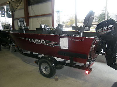 2015 LUND 1750 Rebel XS SS Red Side Console Fishing Boat 60 HP 4-Stroke-NEW