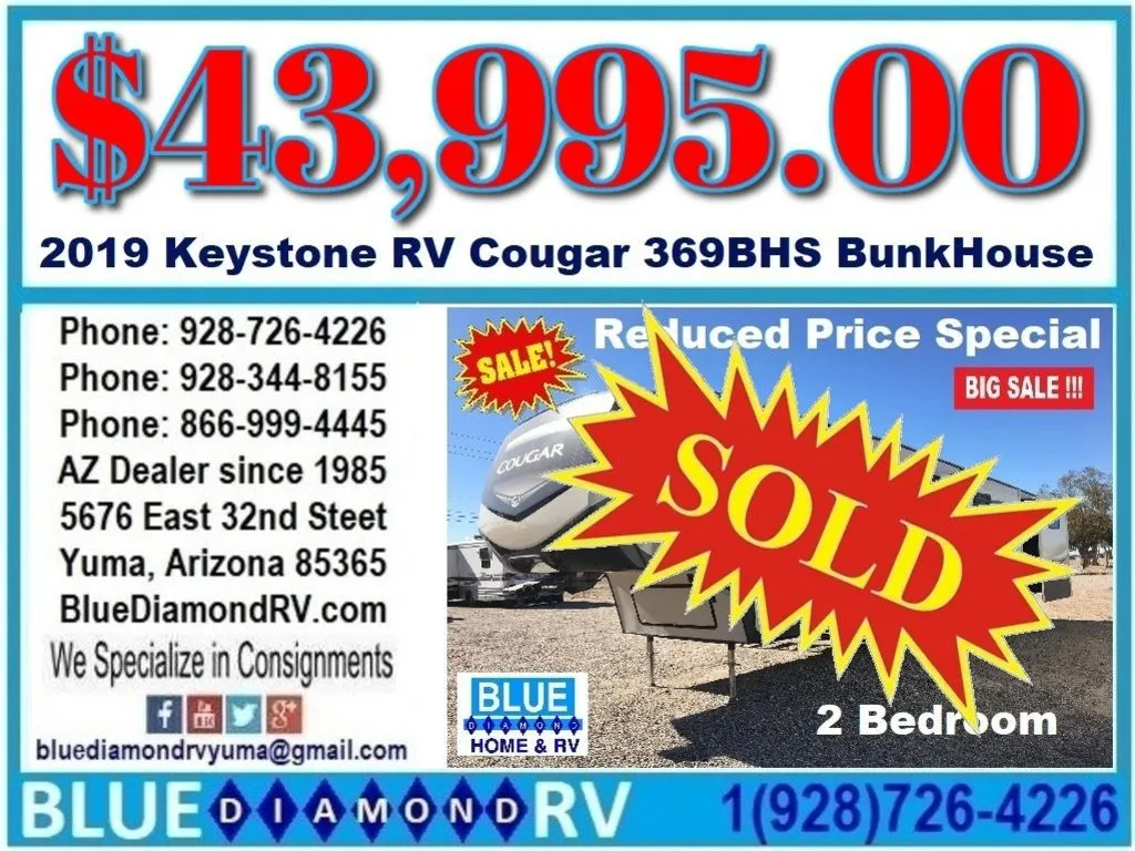 2019 Keystone RV Cougar 369BHS